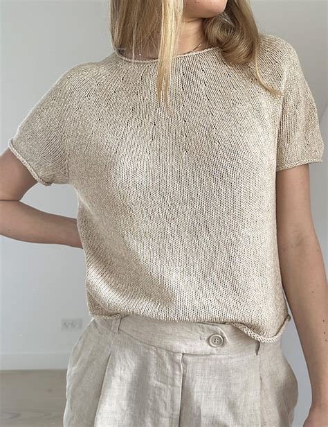 nudlude|Plain Yoke Tee 22 Solo pattern by Lene Holme。